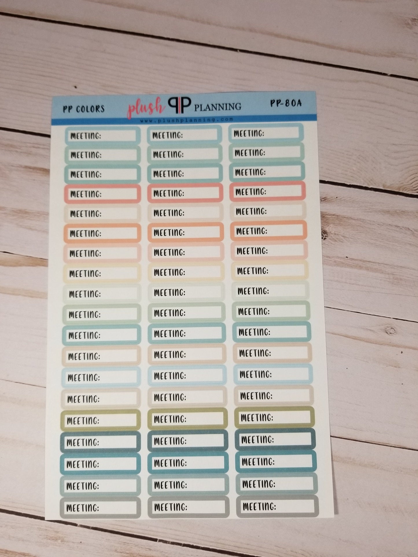 Meeting Script Label Planner Stickers