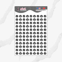 Facebook Icon Planner Stickers, Social Media Icon Post, Functional Stickers, Journaling Stickers, Black Color, Plush Planning