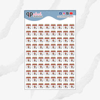 Birthday Reminder Clip Art Planner Stickers, Happy Birthday Icon, Birthday Tracker, Plush Planning