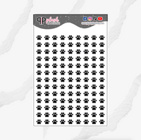 Dog Puppy Paw Icon Planner Stickers, Pets Tracker, Pets Appointment, Functional Stickers, Journaling Stickers, Black Color, Plush Planning