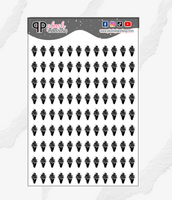 Gelato Ice Cream Icon Planner Stickers, Gelato Ice Cream Day