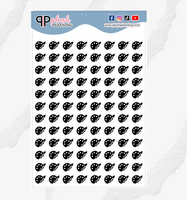 Art and Paint Board Icon Planner Stickers, Art Activity, Paint Tracker, Functional Stickers, Journaling Stickers, Black Color Plush Planning