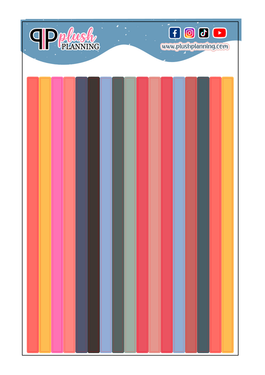 Full Sheet Washi Planner Stickers, Laurel Denise Inspired Colors