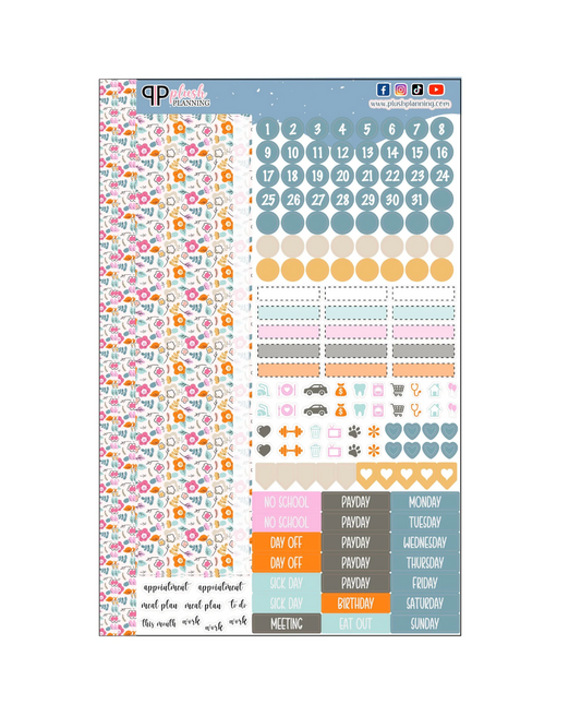 Floral Planner Stickers Kit, Laurel Denise,