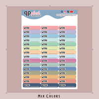 Work Lined Label Tracker Planner Stickers