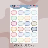 Speech Bubble Deco Planner Stickers