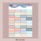 OTG Monthly Half Boxes Planner Stickers