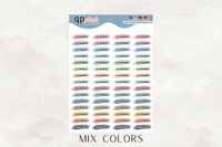 Rescheduled Script with Brush Overlay Planner Stickers