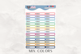 Clock In Label Tracker Planner Stickers, Work Schedule, Clock In Time Tracker