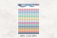 Electric Bill Tracker, Square Tracker Planner Stickers, Itty Bitty Collection