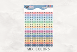 Electric Bill Tracker, Square Tracker Planner Stickers, Itty Bitty Collection