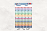 Check Mark Tracker, Square Tracker Planner Stickers, Itty Bitty Collection