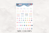 Birthday Script and Icons Collection Planner Stickers