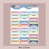 Breakfast, Lunch, Dinner Label Box Tracker Planner Stickers