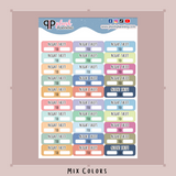 Night Shift Tracker Planner Stickers