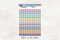 House Mortgage, Rent Bill, Mortgage Bill Tracker, Square Tracker Planner Stickers, Itty Bitty Collection