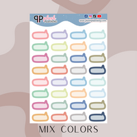 Small Speech Bubble Deco Planner Stickers