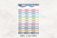 Clock Out Label Tracker Planner Stickers, Work Schedule, Clock Out Time Tracker