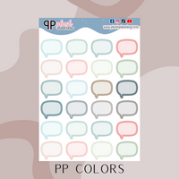 Speech Bubble Deco Planner Stickers