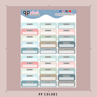 School Label Box Tracker Planner Stickers