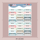 Meeting Label Box Tracker Planner Stickers