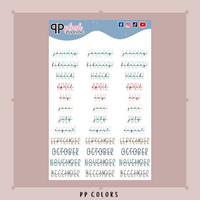 Monthly Scripts Planner Stickers