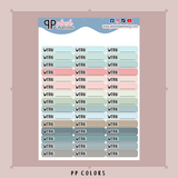 Work Lined Label Tracker Planner Stickers