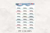 Booking Script Label Planner Stickers