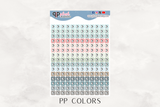 Phone Bill, Cellphone Bill, Phone Line Bill, Square Tracker Planner Stickers, Itty Bitty Collection