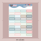 OTG Monthly Half Boxes Planner Stickers