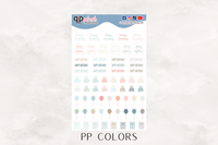 Birthday Script and Icons Collection Planner Stickers