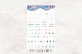 Birthday Script and Icons Collection Planner Stickers