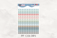 Check Mark Tracker, Square Tracker Planner Stickers, Itty Bitty Collection