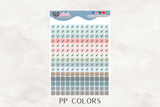 Check Mark Tracker, Square Tracker Planner Stickers, Itty Bitty Collection