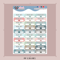 Night Shift Tracker Planner Stickers