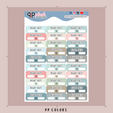 Night Shift Tracker Planner Stickers