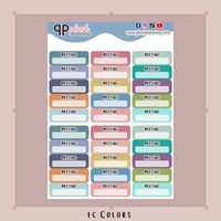 Meeting Label Box Tracker Planner Stickers