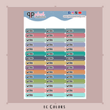 Work Lined Label Tracker Planner Stickers