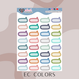 Small Speech Bubble Deco Planner Stickers