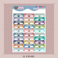 Night Shift Tracker Planner Stickers