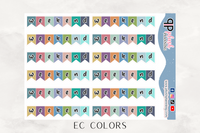 Weekend Flags Banner Planner Stickers