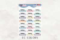 Booking Script Label Planner Stickers