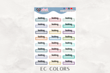 Booking Script Label Planner Stickers