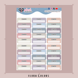 School Label Box Tracker Planner Stickers