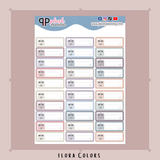 Bill Due Tracker Planner Stickers