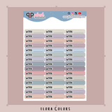 Work Lined Label Tracker Planner Stickers