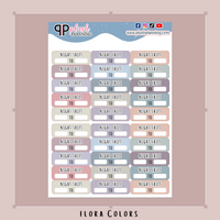 Night Shift Tracker Planner Stickers