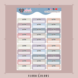 Work Label Box Tracker Planner Stickers