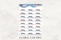 Booking Script Label Planner Stickers