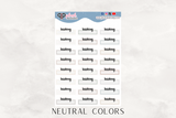 Booking Script Label Planner Stickers